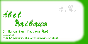 abel maibaum business card